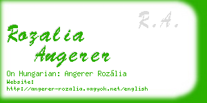 rozalia angerer business card